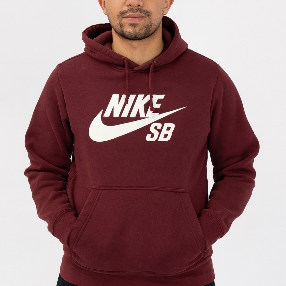 Nike SB Men's Burgundy Hoodie